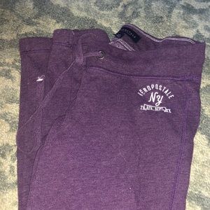 purple joggers